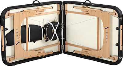 Sierra Comfort Luxe Portable Massage Table Folded Interior